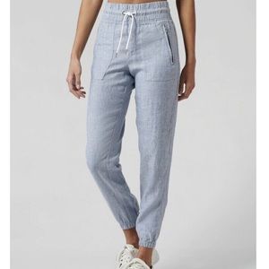 Athleta Cabo Linen Jogger-Chambray Blue